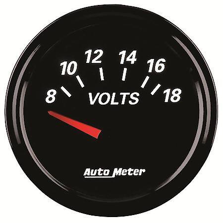 Gauge; Voltmeter; 2 1/16"; 18V; Electric; Designer Black II