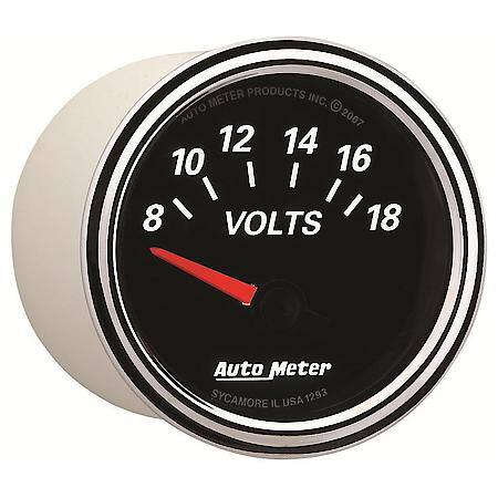 Gauge; Voltmeter; 2 1/16"; 18V; Electric; Designer Black II