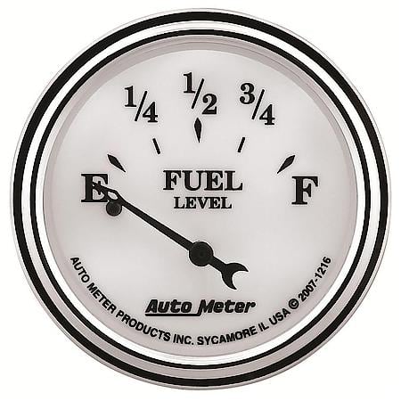 Gauge; Fuel Level; 2 1/16"; 240Oe To 33Of; Electric; Old Tyme White II