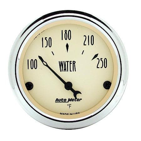 Gauge; Water Temperature; 2 1/16"; 250 Deg. F; Electric; Antique Beige