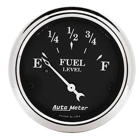 Gauge, Fuel Level, 2 1/16", 240 Ohms E To 33 Ohms F, Electrical, Old Tyme Black