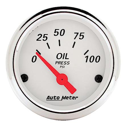 Gauge; Oil Press; 2 1/16"; 100 PSI; Electric; Arctic White