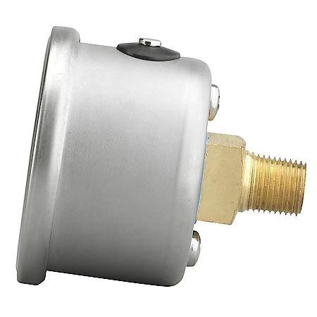 Gauge; Pressure; 1.5" Direct Mnt; 15 PSI; Liquid Filled Mechanical; White; 1/8" NPTF