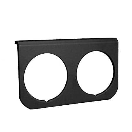 Gauge Mounting Panel; Dual; 2 1/16"; Black; Aluminum