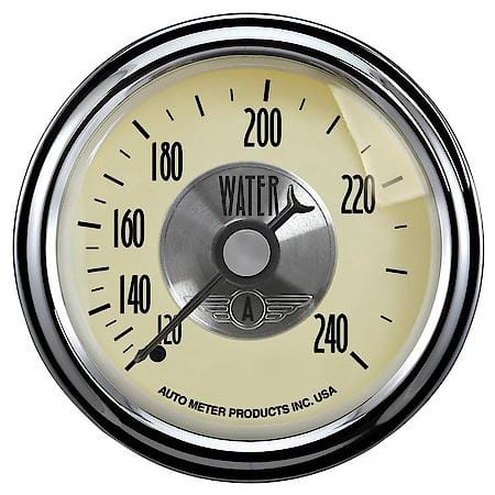Gauge; Water Temperature; 2 1/16"; 240 Deg. F; Mechanical; Prestige Antique Ivory