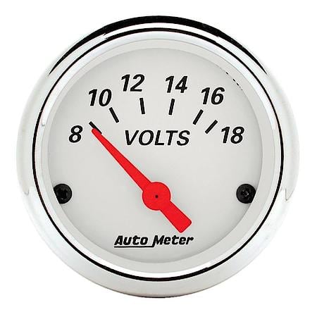 Gauge; Voltmeter; 2 1/16"; 18V; Electric; Arctic White