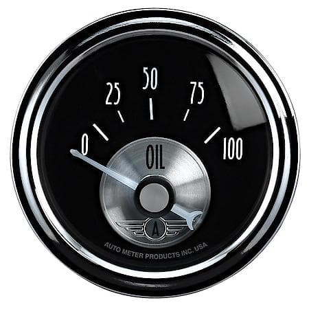 Gauge; Oil Press; 2 1/16"; 100 PSI; Electric; Prestige Black Diamond