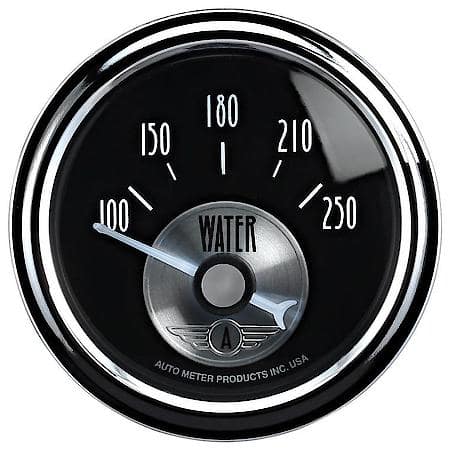 Gauge; Water Temperature; 2 1/16"; 250 Deg. F; Electric; Prestige Black Diamond