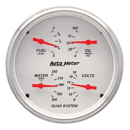 Gauge; Quad; 5"; 240Oe-33Of; Electric; Arctic White