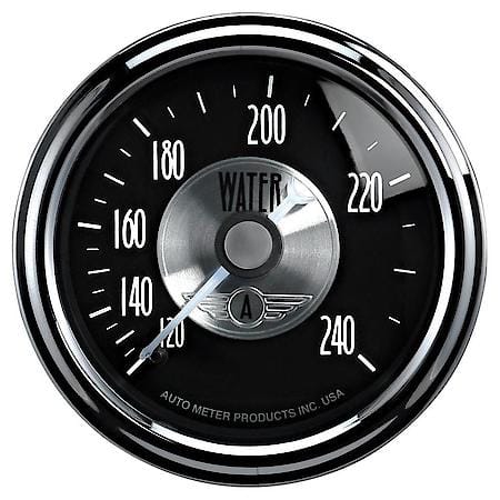 Gauge; Water Temperature; 2 1/16"; 240 Deg. F; Mechanical; Prestige Black Diamond