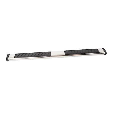 With Step Pads, 6" Oval Straight, Polished Ss, Requires Running Board Mount