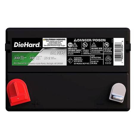 Battery: U1 Group Size, 230 CCA, 285 CA, 25 Minute Reserve Capacity
