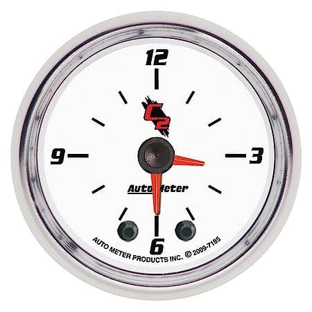 Gauge; Clock; 2 1/16"; 12 Hour; Analog; C2