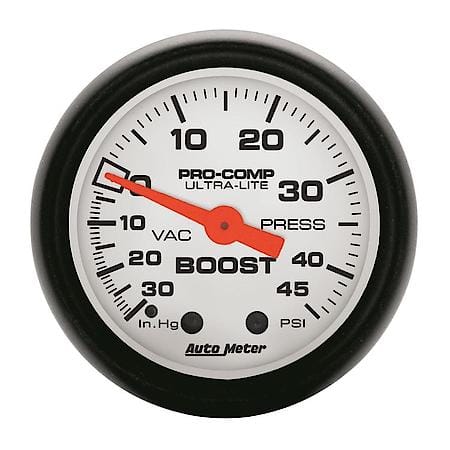 Gauge; Vac/Boost; 2 1/16"; 30Inhg-45 PSI; Mechanical; Phantom