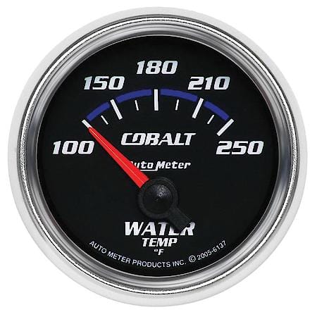 Gauge; Water Temperature; 2 1/16"; 100-250 Deg. F; Electric; Cobalt