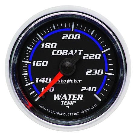 Gauge; Water Temperature; 2 1/16"; 120-240 Deg. F; Mechanical; Cobalt