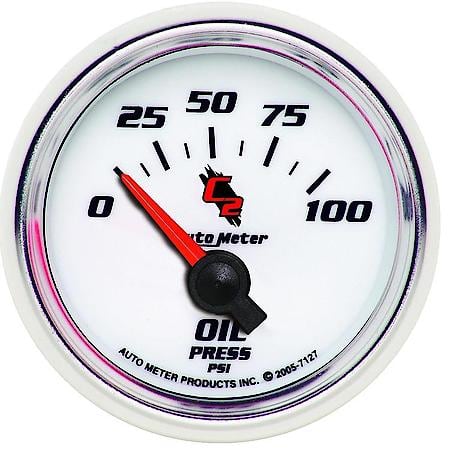 Gauge; Oil Pressure; 2 1/16"; 100 PSI; Electric; C2