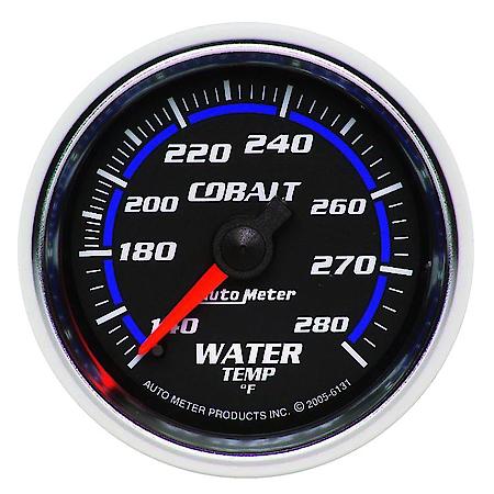 Gauge; Water Temperature; 2 1/16"; 140-280 Deg. F; Mechanical; Cobalt