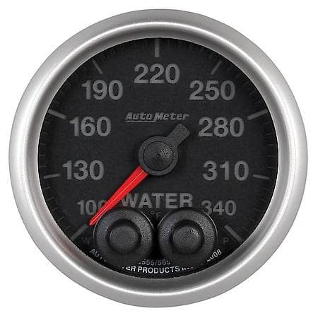 Gauge; Water Temperature; 2 1/16"; 340 Deg. F; Stepper Motor With Peak/Warn; Elite
