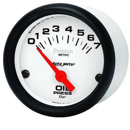 Gauge; Oil Pressure; 2 1/16"; 7Bar; Electric; Phantom