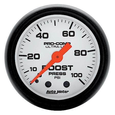 Gauge; Boost; 2 1/16"; 100 PSI; Mechanical; Phantom