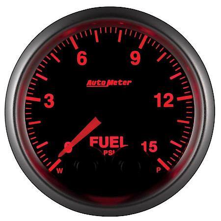 Gauge; Fuel Press; 2 1/16"; 15 PSI; Stepper Motor With Peak/Warn; Elite