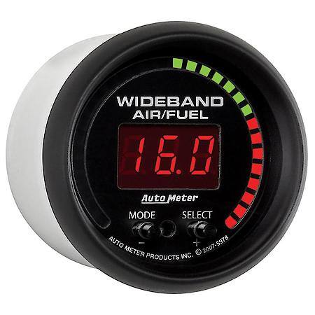 Gauge; Air/Fuel Ratio-Pro; 2 1/16"; 10 1-20 1; Digital With Peak/Warn; ES