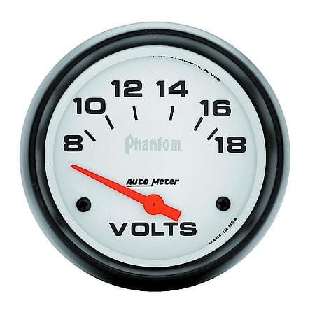 Gauge; Voltmeter; 2 5/8"; 18V; Electric; Phantom