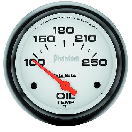 Gauge; Oil Temperature; 2 5/8"; 100-250 Deg. F; Electric; Phantom