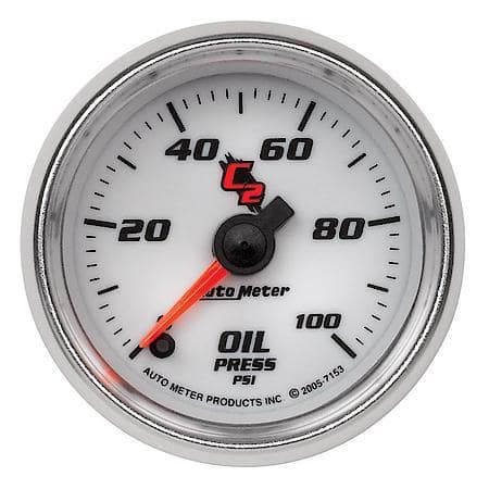Gauge; Oil Pressure; 2 1/16"; 100 PSI; Digital Stepper Motor; C2