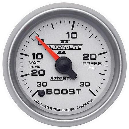 Gauge; Vac/Boost; 2 1/16"; 30Inhg-30 PSI; Digital Stepper Motor; Ultra-Lite II