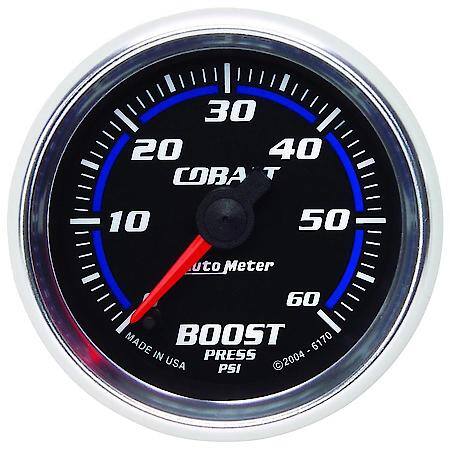 Gauge; Boost; 2 1/16"; 60 PSI; Digital Stepper Motor; Cobalt
