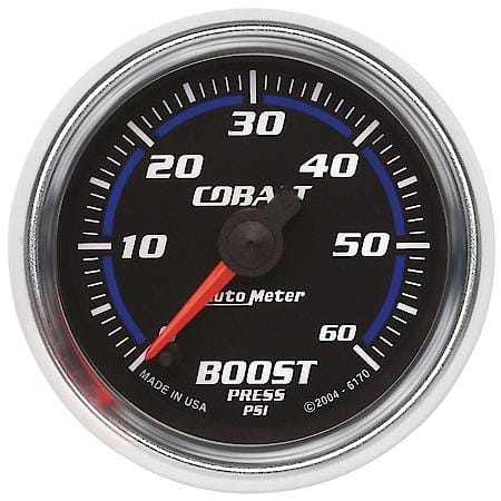 Gauge; Boost; 2 1/16"; 60 PSI; Digital Stepper Motor; Cobalt