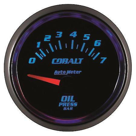 Gauge; Oil Pressure; 2 1/16"; 7Bar; Electric; Cobalt