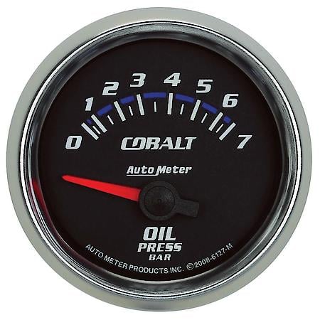 Gauge; Oil Pressure; 2 1/16"; 7Bar; Electric; Cobalt