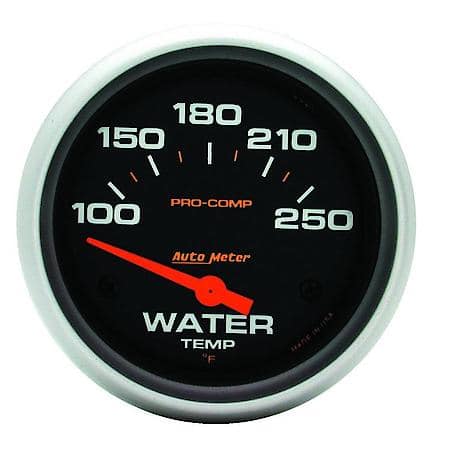 Gauge; Water Temperature; 2 5/8"; 100-250 Deg. F; Electric; Pro-Comp