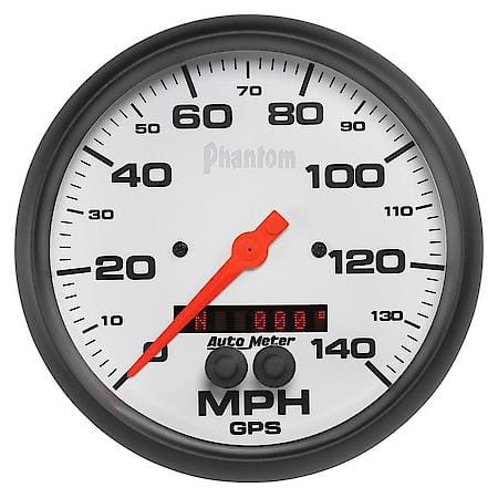 Gauge; Speedometer; 5"; 140MPH; GPS; Phantom