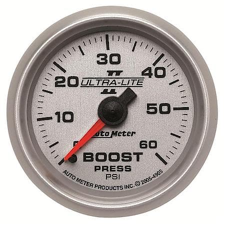 Gauge; Boost; 2 1/16"; 60 PSI; Mechanical; Ultra-Lite II