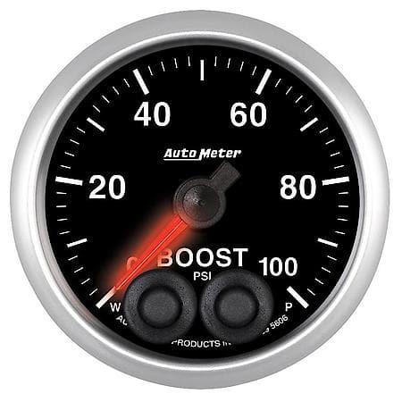 Gauge; Boost; 2 1/16"; 100 PSI; Digital Stepper Motor With Peak/Warn; Elite