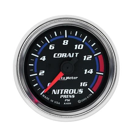 Gauge; Nitrous Pressure; 2 1/16"; 1600 PSI; Digital Stepper Motor; Cobalt