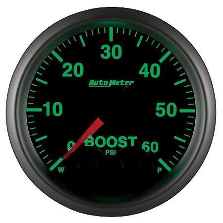 Gauge; Boost; 2 1/16"; 60 PSI; Digital Stepper Motor With Peak/Warn; Elite