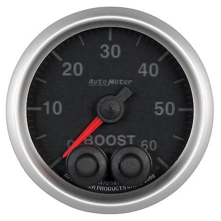 Gauge; Boost; 2 1/16"; 60 PSI; Digital Stepper Motor With Peak/Warn; Elite