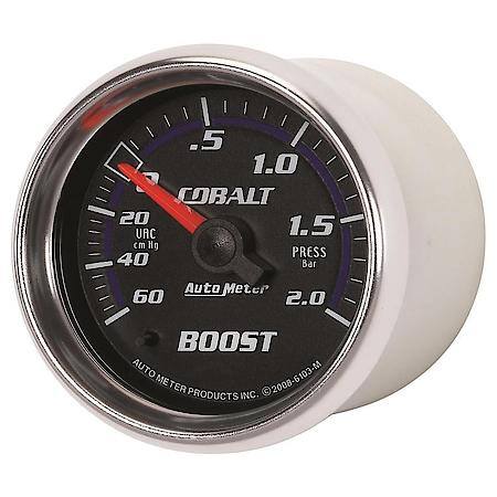 Gauge; Vac/Boost; 2 1/16"; 60Cmhg-2.0Bar; Mechanical; Cobalt