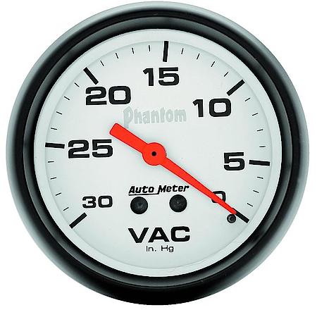 Gauge; Vacuum; 2 5/8"; 30Inhg; Mechanical; Phantom