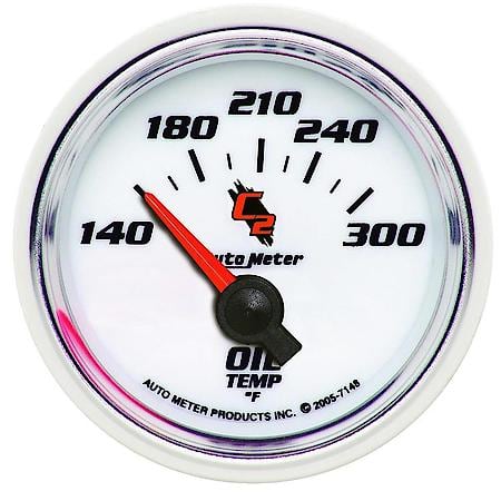 Gauge, Oil Temp, 2 1/16", 140-300  Deg. F, Electric, C2