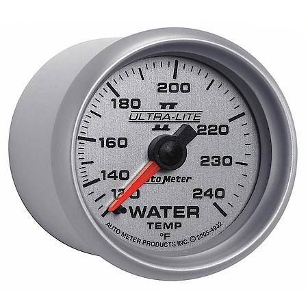 Gauge; Water Temperature; 2 1/16"; 120-240 Deg. F; Mechanical; Ultra-Lite II