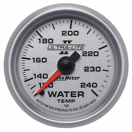 Gauge; Water Temperature; 2 1/16"; 120-240 Deg. F; Mechanical; Ultra-Lite II