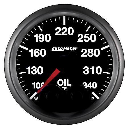 Gauge; Oil Temperature; 2 1/16"; 340 Deg. F; Stepper Motor With Peak/Warn; Elite