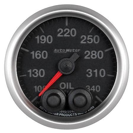 Gauge; Oil Temperature; 2 1/16"; 340 Deg. F; Stepper Motor With Peak/Warn; Elite