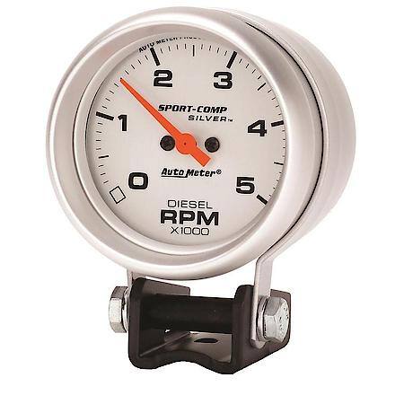 Gauge; Tachometer (Diesel); 2 5/8"; 5K RPM; Pedestal; Ultra-Lite